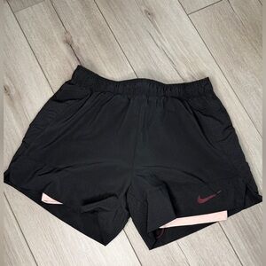 Nike Black and Pink Athletic Shorts